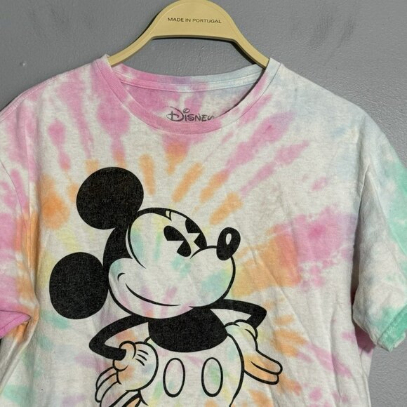 Disney Mickey Mouse TShirt Tie Dyed Size M Men Women Unisex Colorful Rainbow Top - Picture 3 of 10